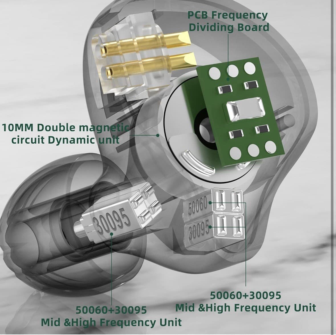  C10 in Ear Monitor Headphone 10 Hybrid Drivers Wired Earbud 4BA no mic Black 2