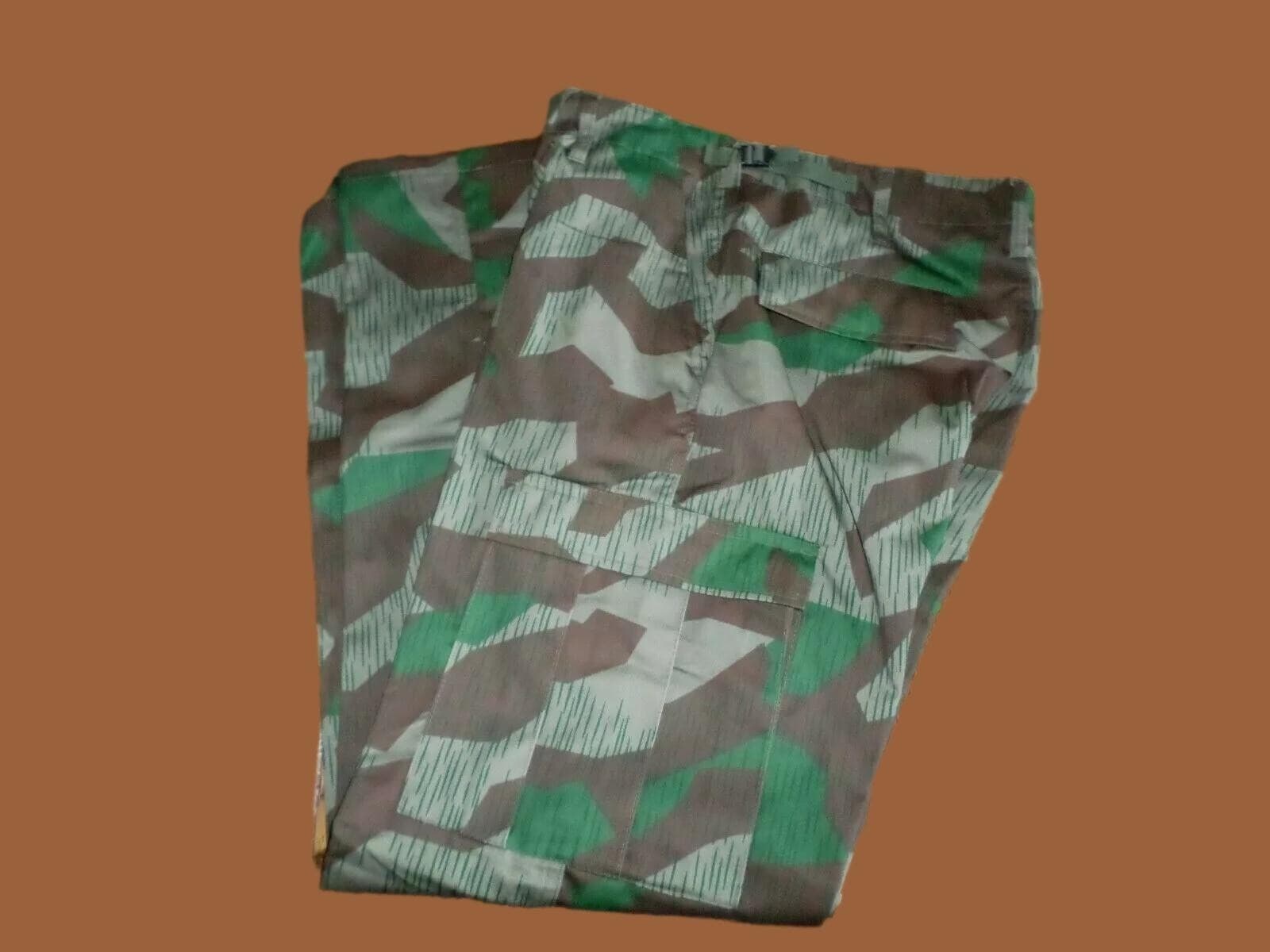 GERMAN SPLINTER CAMOUFLAGE PANTS MILITARY BDU CARGO 6 POCKET FATIGUE TROUSERS 3