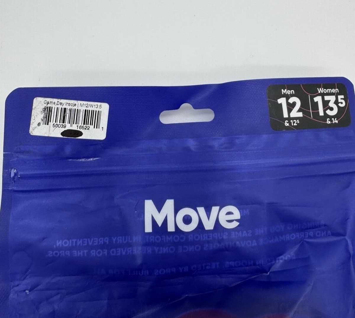 Move Game Day Performance Insoles Support Dual-Foam Active Heel M 12 W 13.5 NEW 5