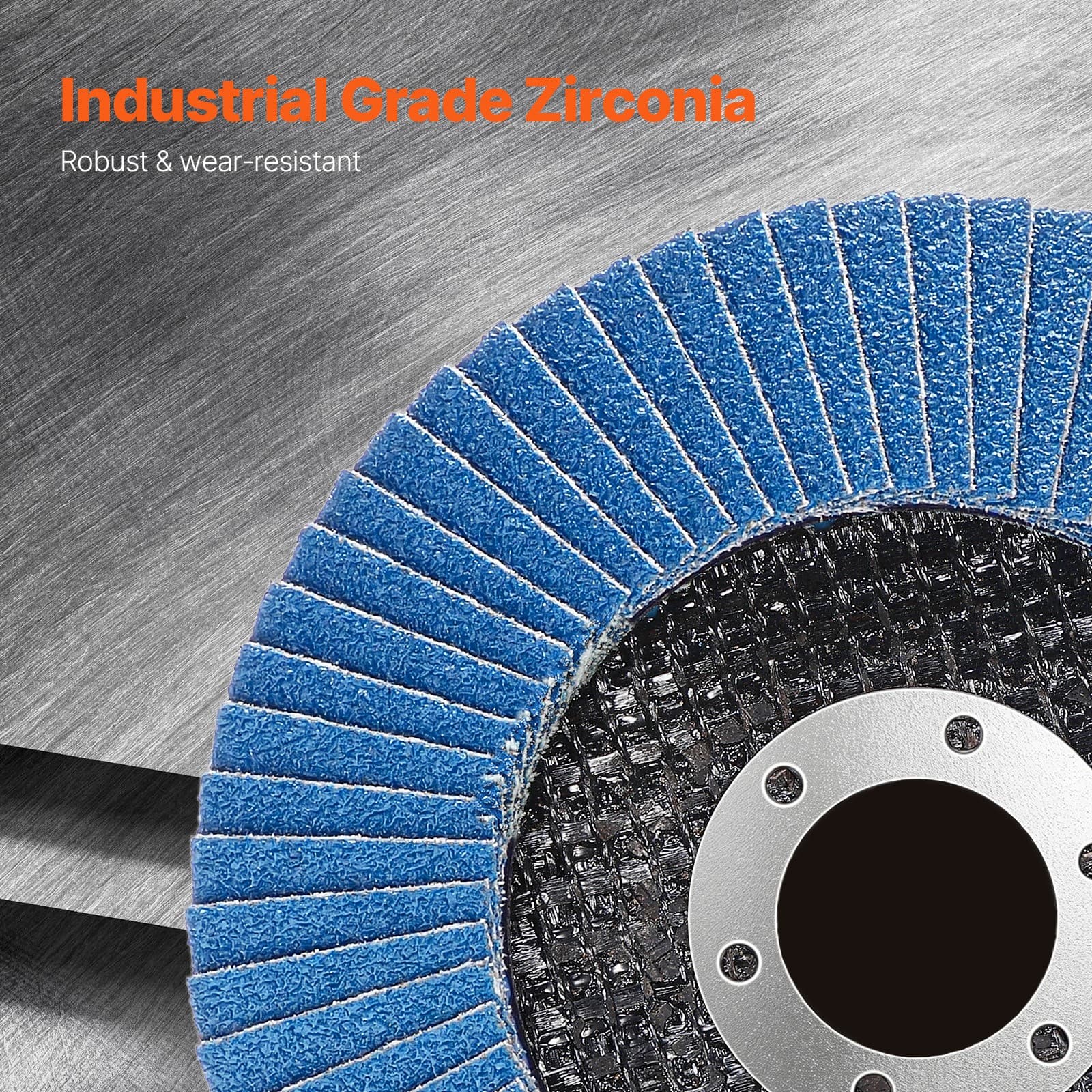 Flap Discs 4-1/2" x 7/8" Sanding Disc for Angle Grinder 60 Grit 10 Packs 2