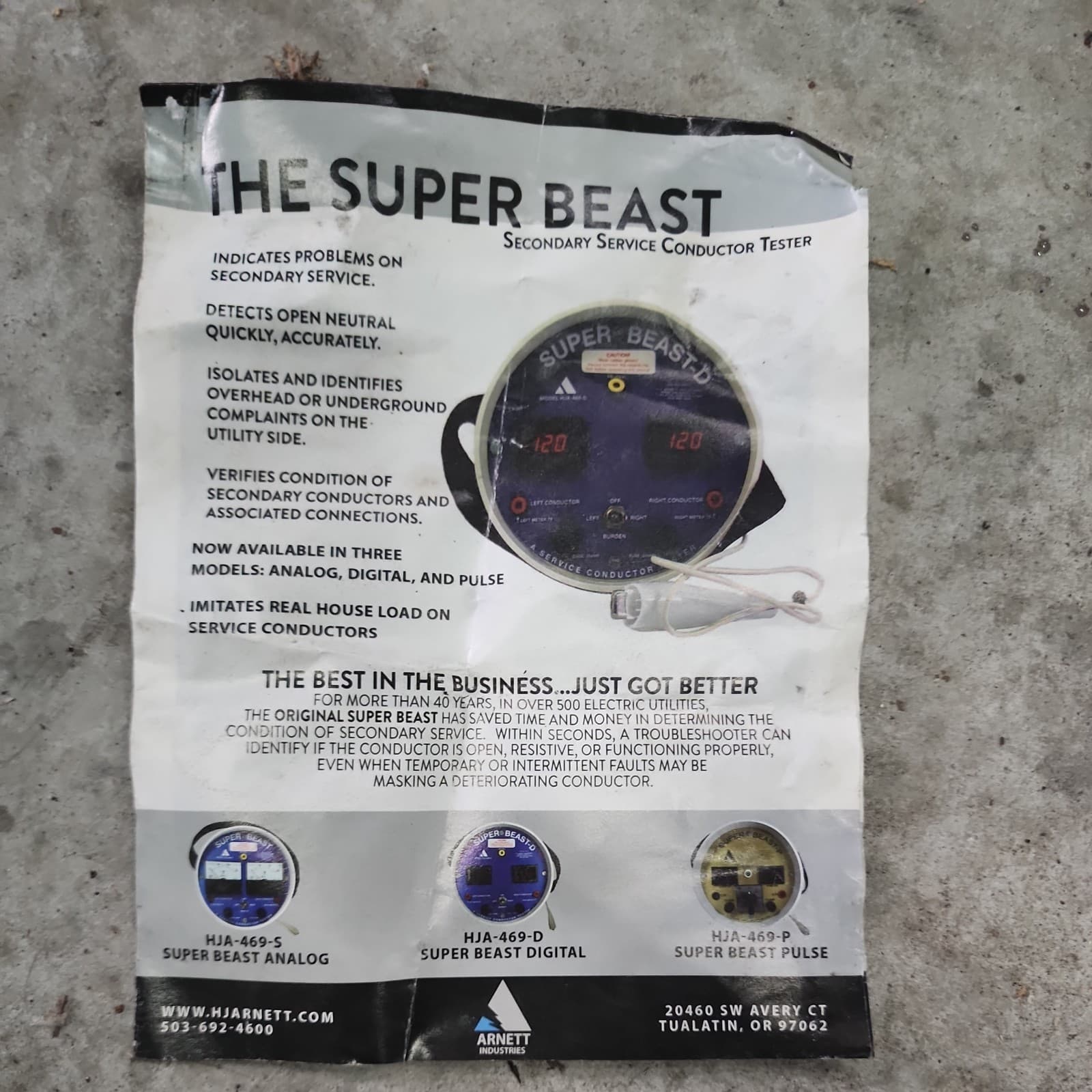 HJ Arnett Super Beast-D Service Conductor Tester HJA-469-SD 5