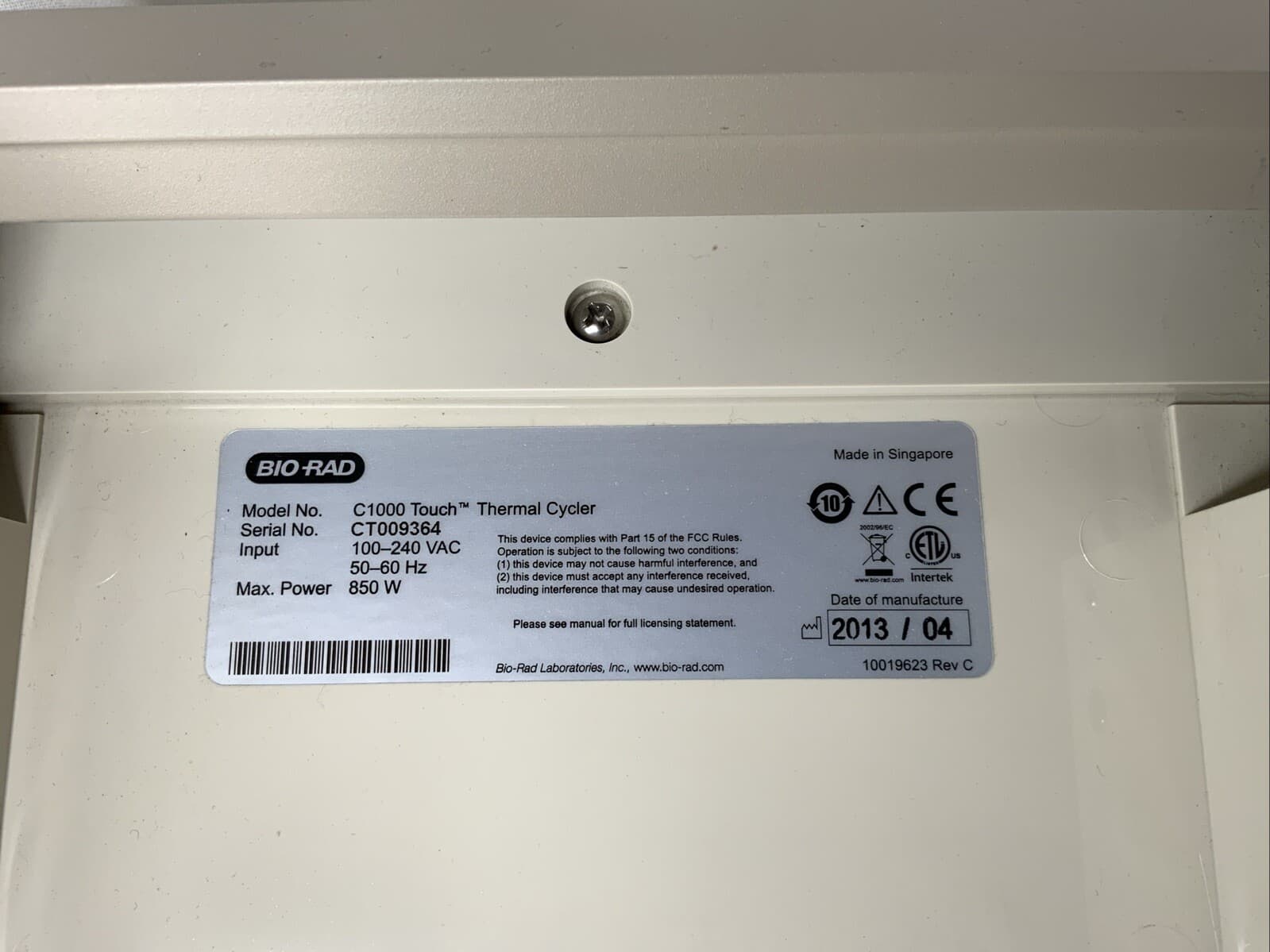 Bio-Rad C1000 Touch Dual 48-Well Thermal Cycler 2