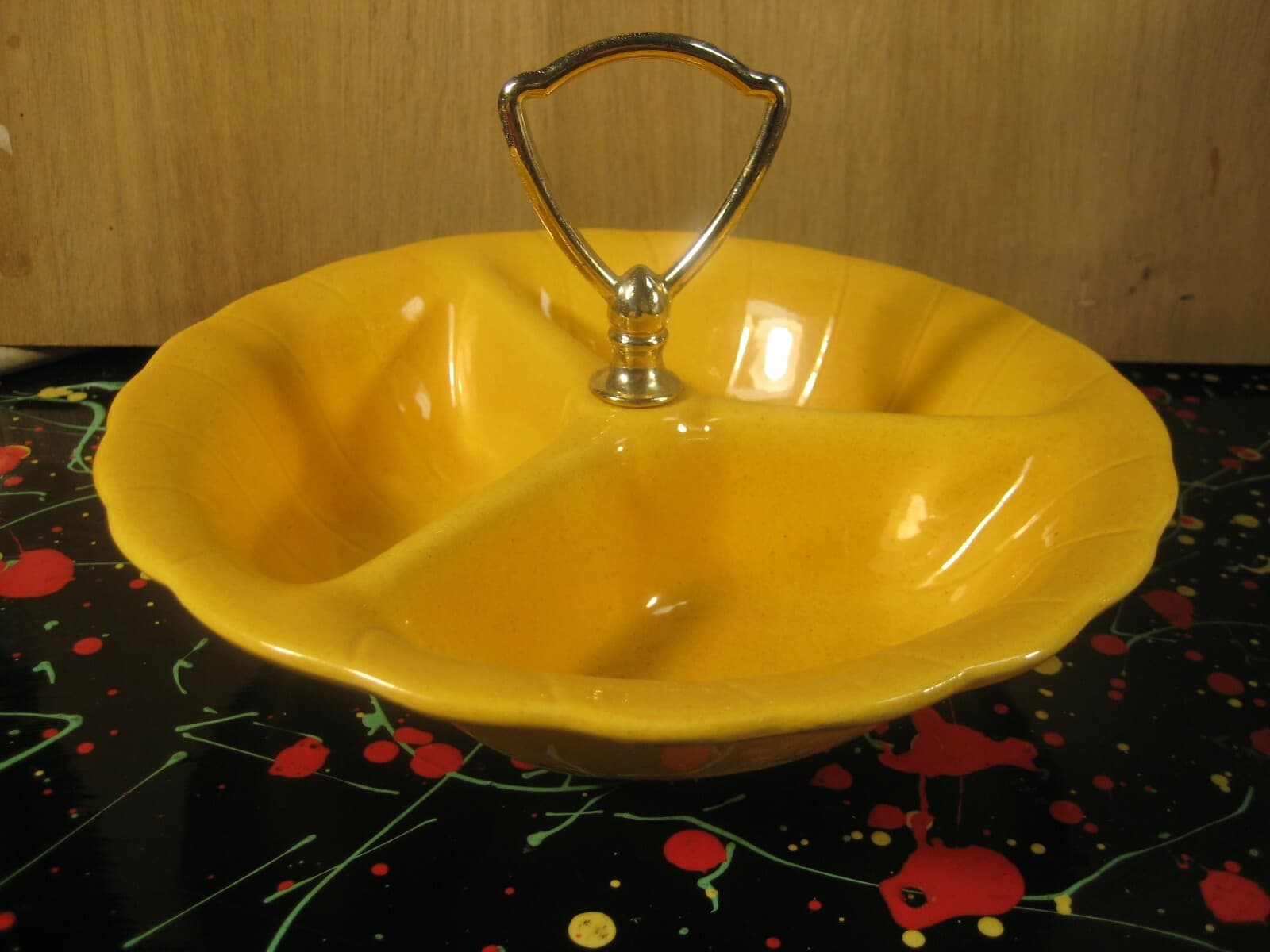 Lane & Co 4pc Crudites Set Vegetable Trays + Relish Dish California Pottery 4