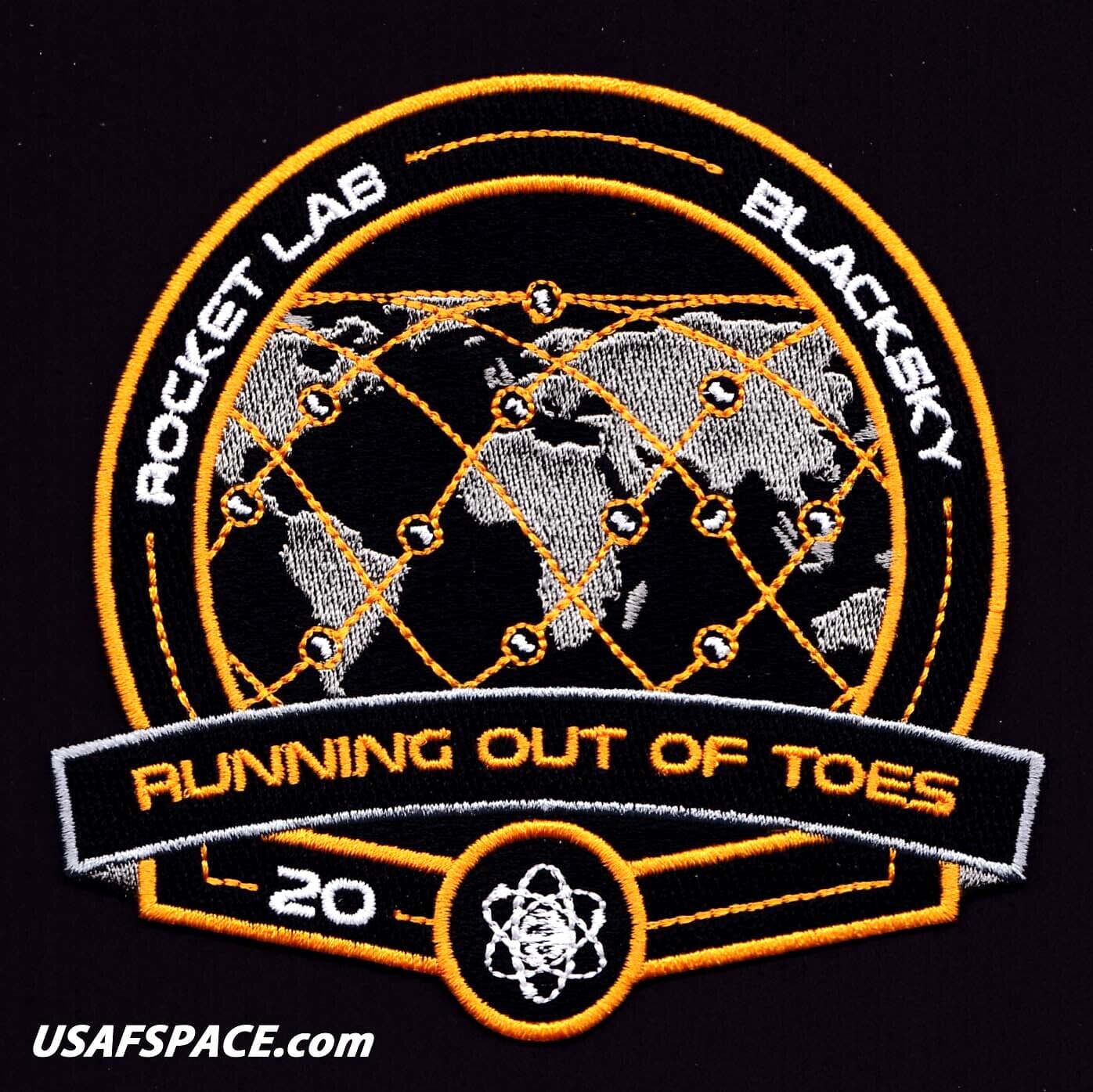 ROCKET LAB 20 - BLACKSKY - RUNNING OUT OF TOES - ORIGINAL Mission SPACE PATCH