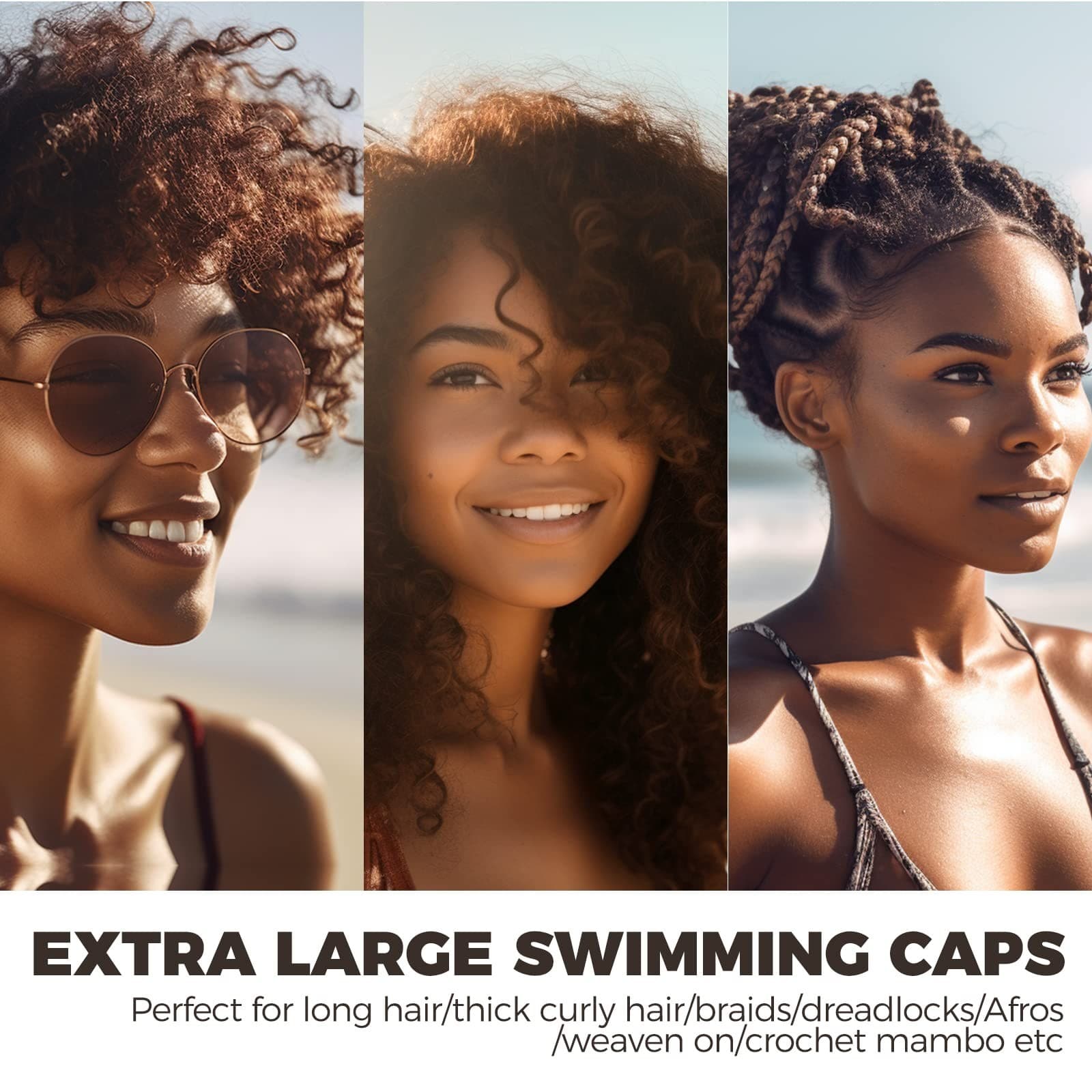 Extra Large Swimming Cap for Long Hair - Swim Cap for Braids and Dreadlocks 6