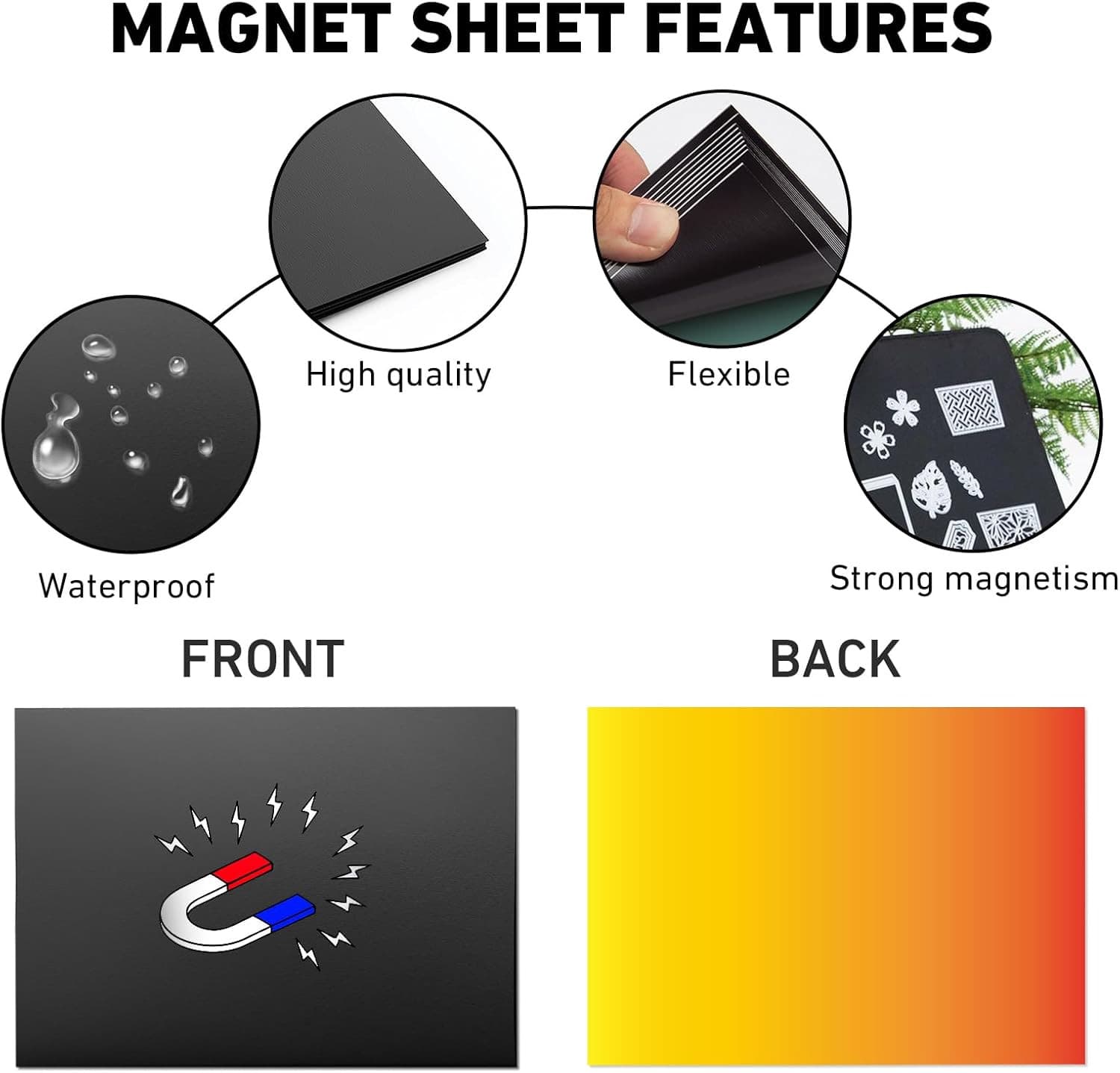 20Pcs Magnetic Sheets for Dies Storage, with Rubber Magnet Sheet, Die Cut Storag 3