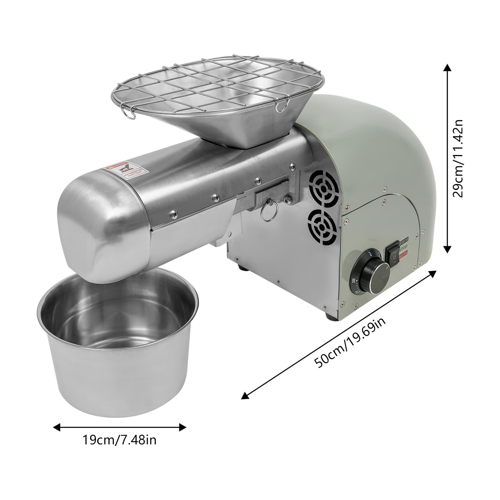 Tabletop Electric Peanut Sesame Oil Extraction Machine Oil Press Machine 1250W 4