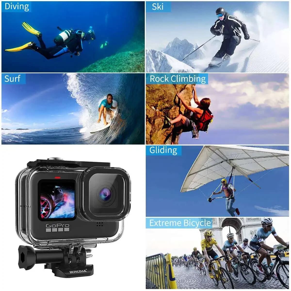 Waterproof Case For Gopro 13, 12 ,11 ,10, 9 Hero Black Diving Housing Protective 2