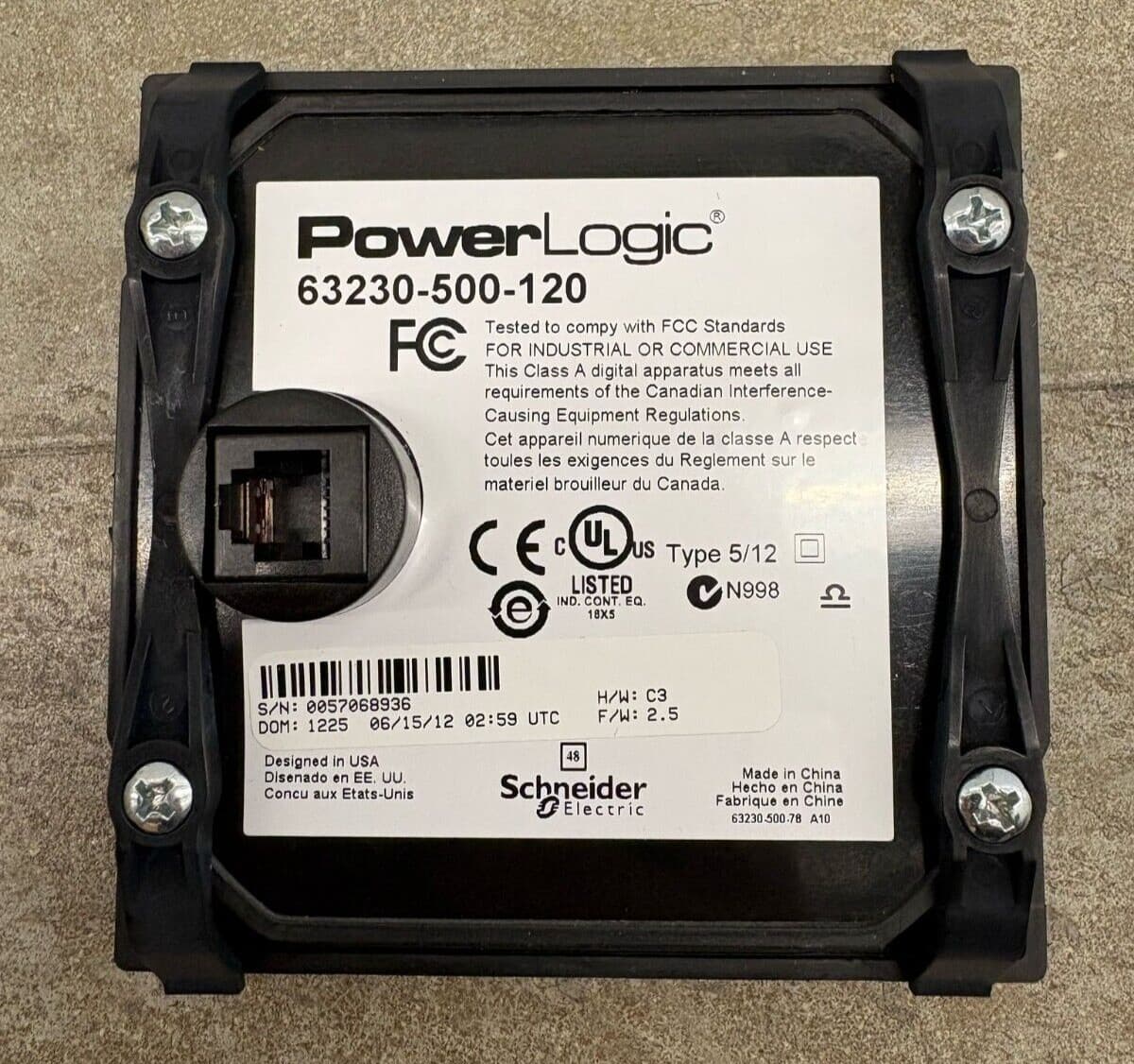 Schneider Electric Square D PowerLogic PM800 63230-500-120 Used Tested 2