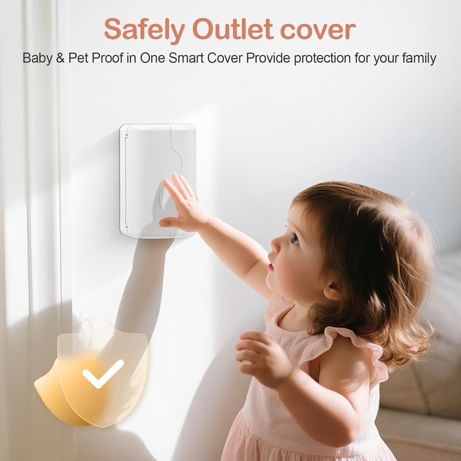 Child Proof Outlet Cover, Double Lock System, Duplex & 1 Pack, White  4