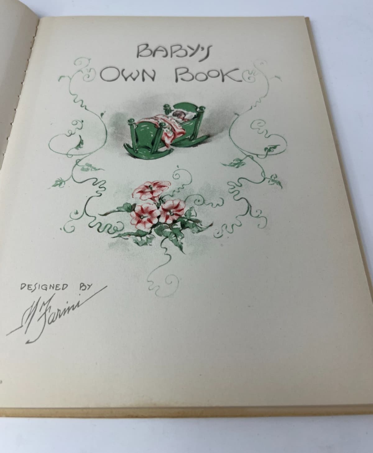 VTG C R Gibson 1923 Baby's Own Book Birth Record Hardcover Book w/Original Box 4