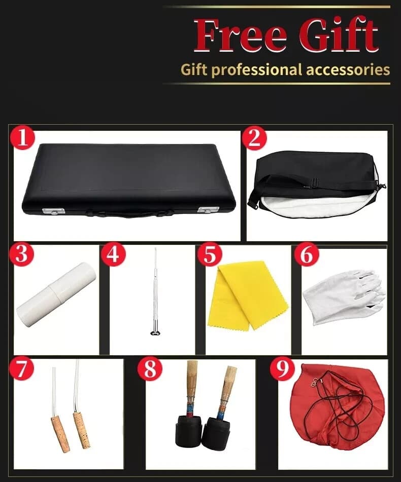 Professional ebony wood full-automatic outfit oboe C key,Silver plated key 2