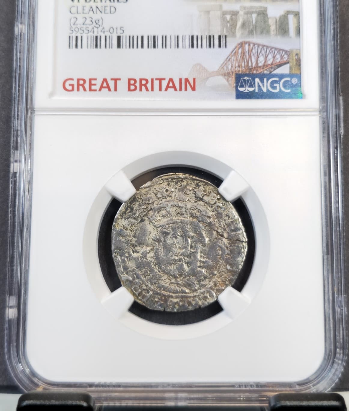 1544-47 ENGLAND 4 PENCE S-2369 KING HENRY VIII NGC VF RARE NICE COIN 3