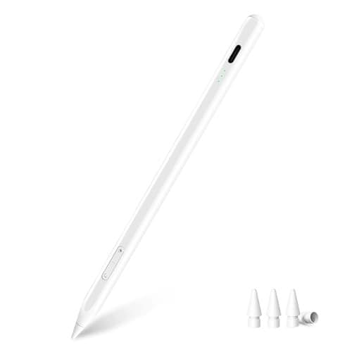 Stylus Pen for iPad 11th & 10th Gen - 2X Faster Charging, Tilt & Palm White 2