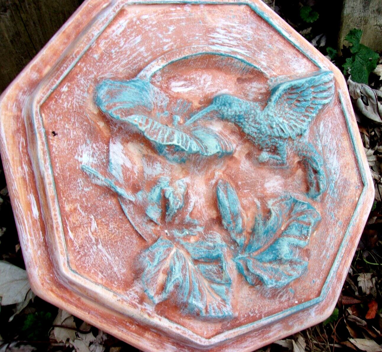 Hummingbird stepping stone mold concrete plaster mould  11.5" x 11.5" x 2" thick 6