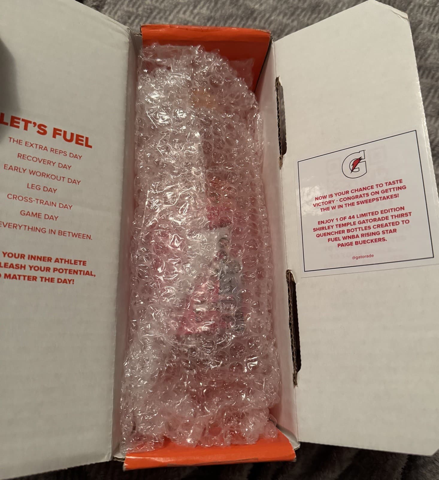 Gatorade Paige Bueckers Shirley Temple Bottle Sweepstakes 1 of 44 Extremely Rare 5