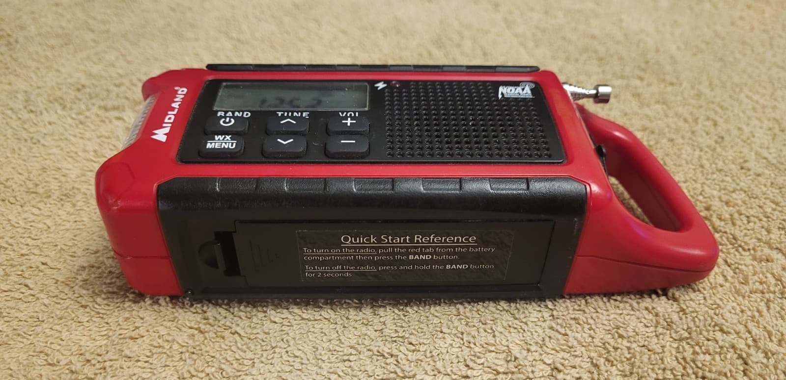 Midland ER210 Emergency Crank Weather Radio - Red 4