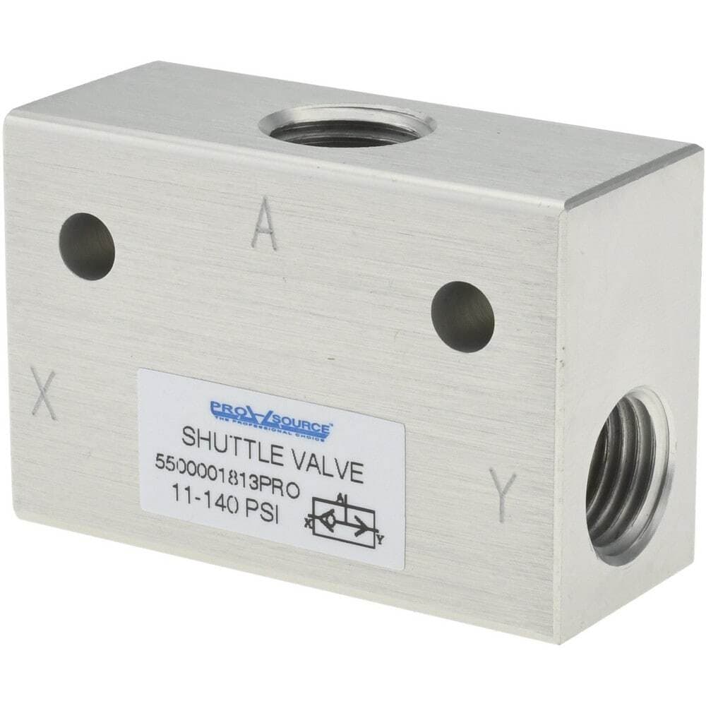 PRO SOURCE 1/4 F NPT Air Control Shuttle Valve: 2 Inlets, 140 max PSI