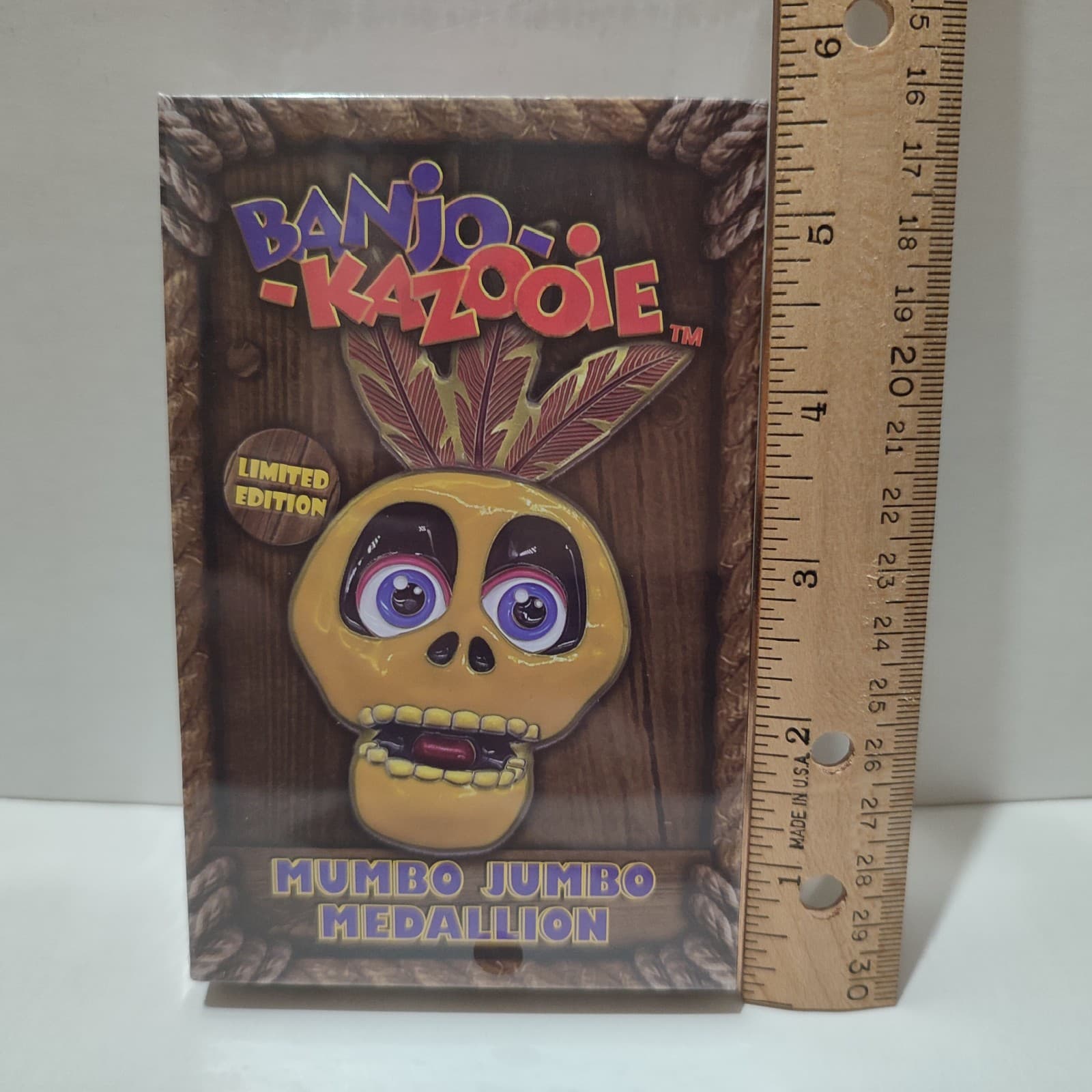 Banjo Kazooie Mumbo Jumbo & Jiggy Piece Metal Medallions Figurines Set Of 3 4