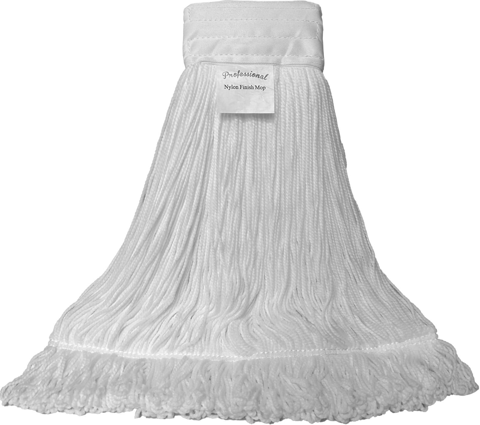 Professional Nylon Looped-End Wax Mop (6 Pack) - Large Size with Wide Band 2