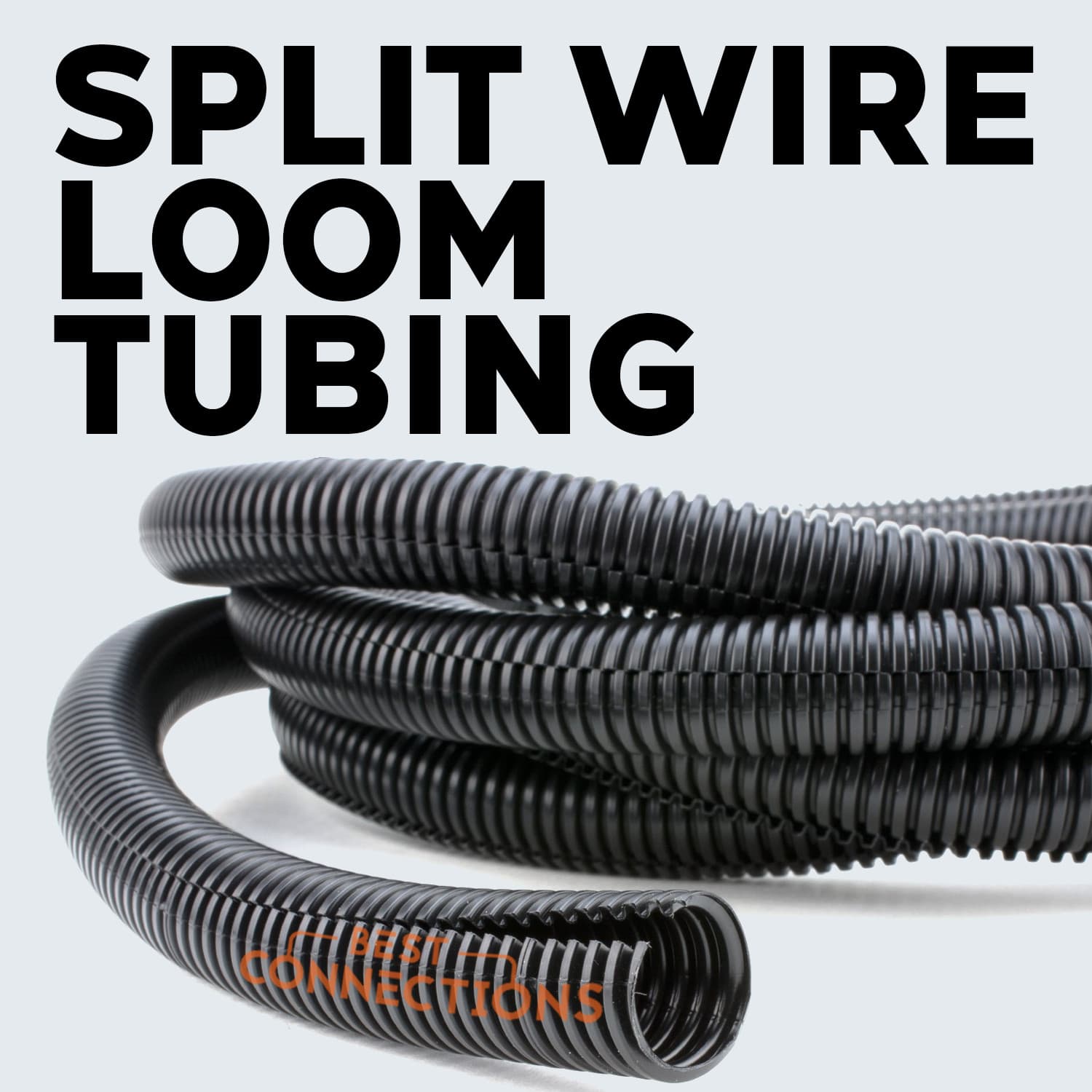 20 Ft Split Loom 1/4" 1/2" 3/4" Black Wire Harness Wrap Cover Sleeve Conduit 4