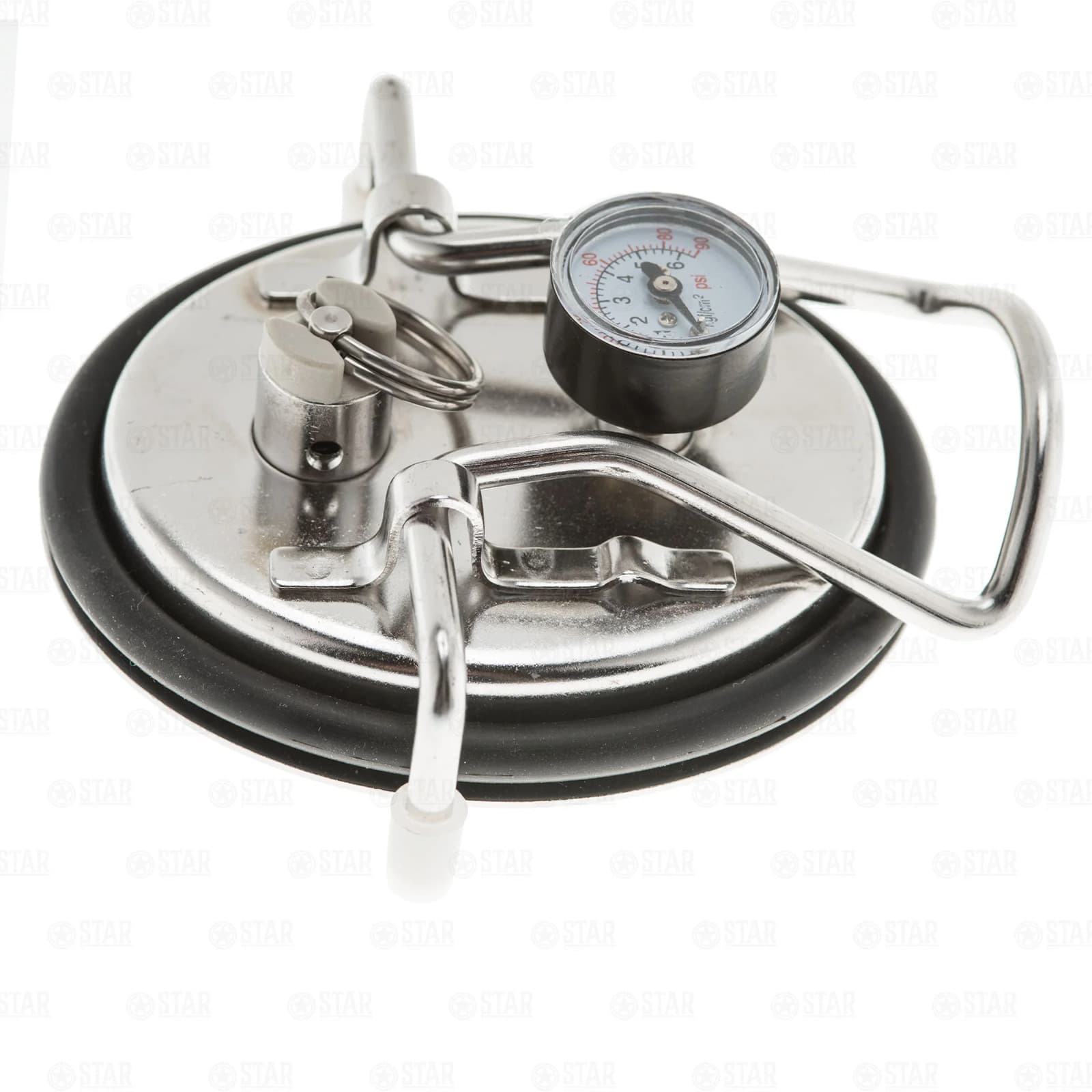 Ball Lock Corny Home Brewing Keg Replacement Lid - 0-90psi Pressure Gauge + PRV 5