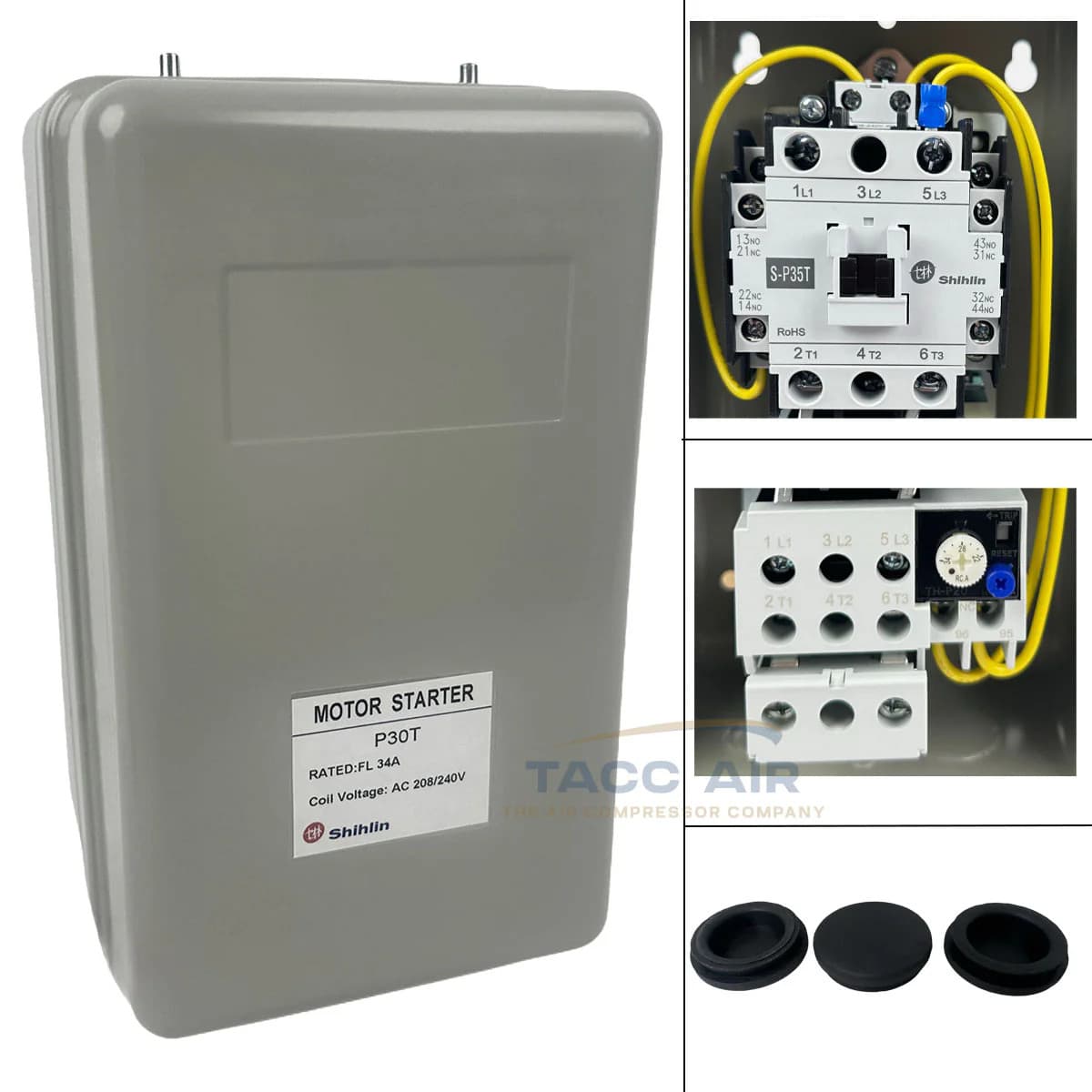 5 HP Single Phase Magnetic Starter Motor Control Switch Box 220 - 240 Volt 1 PH