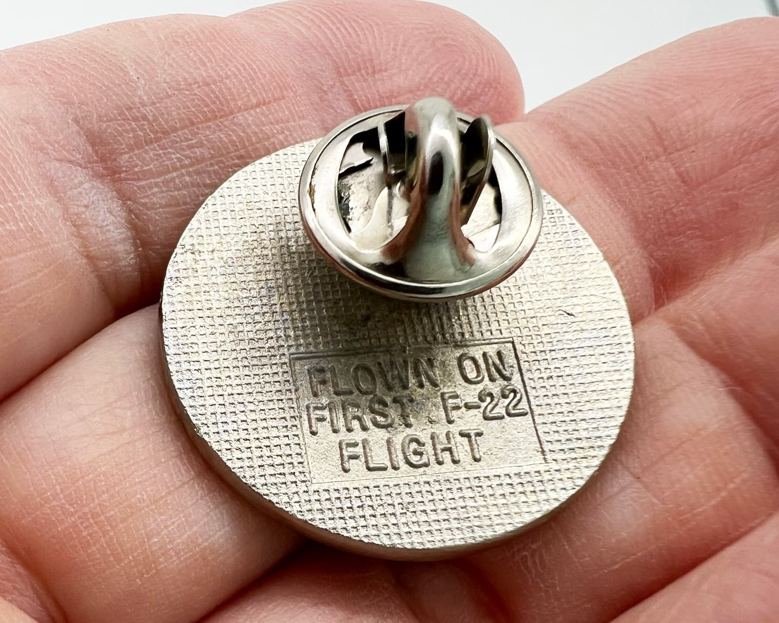 F-22 Raptor First Flight Lapel Pin Flown Onboard 1st F-22 Flight Lockheed USAF 5