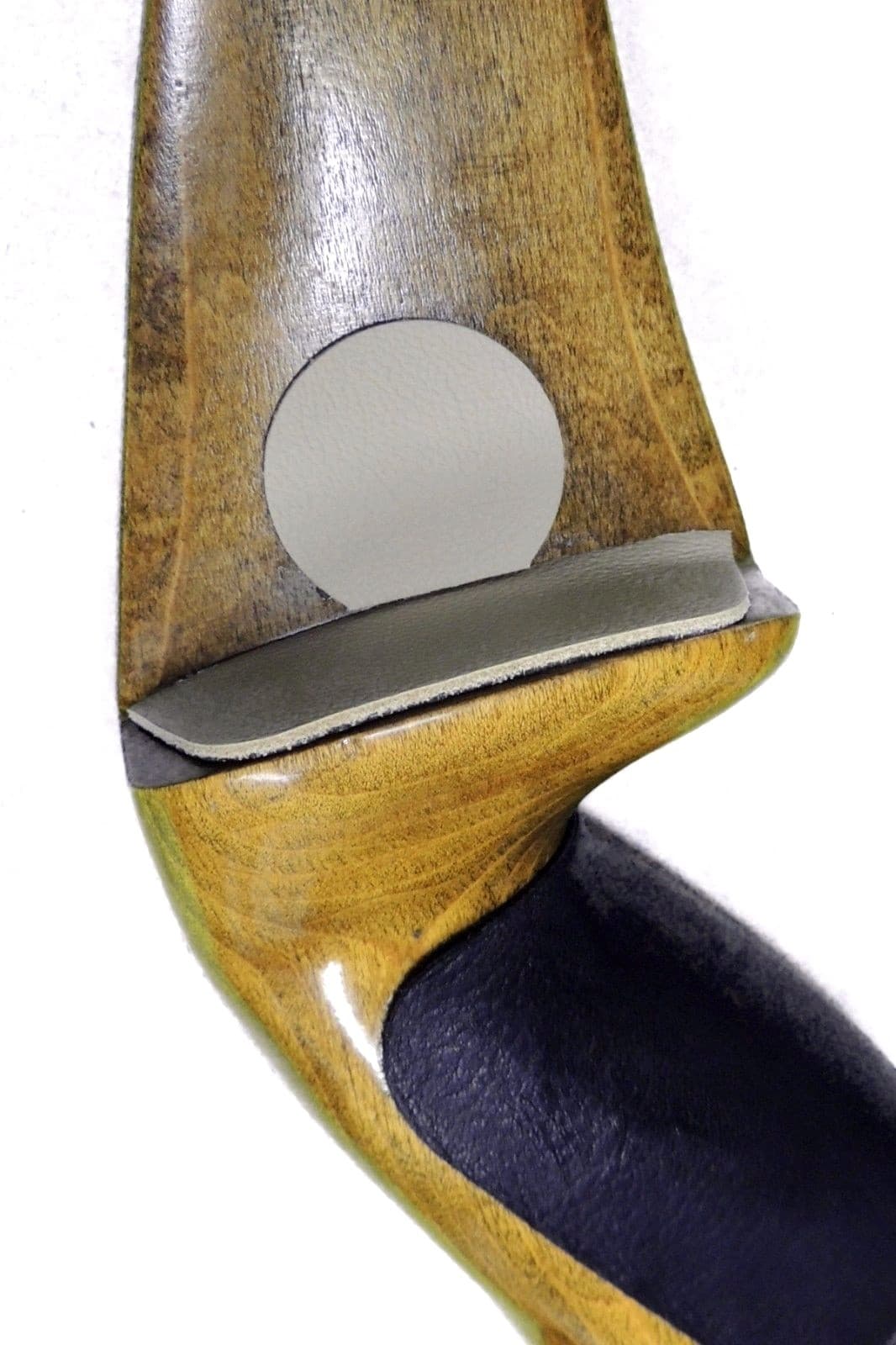 2 PACK TAN Traditional Archery Adhesive LEATHER BOW ARROW REST Recurve Longbow 3