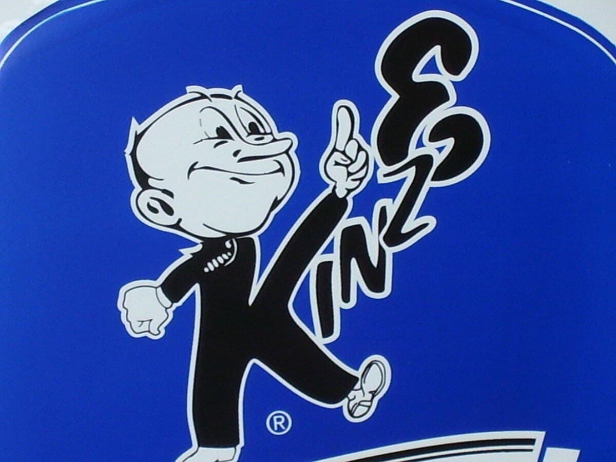 KINZE FARM MACHINERY IMPLEMENT 40 Year Anniversary OLD TIN THERMOMETER Dated2005 4