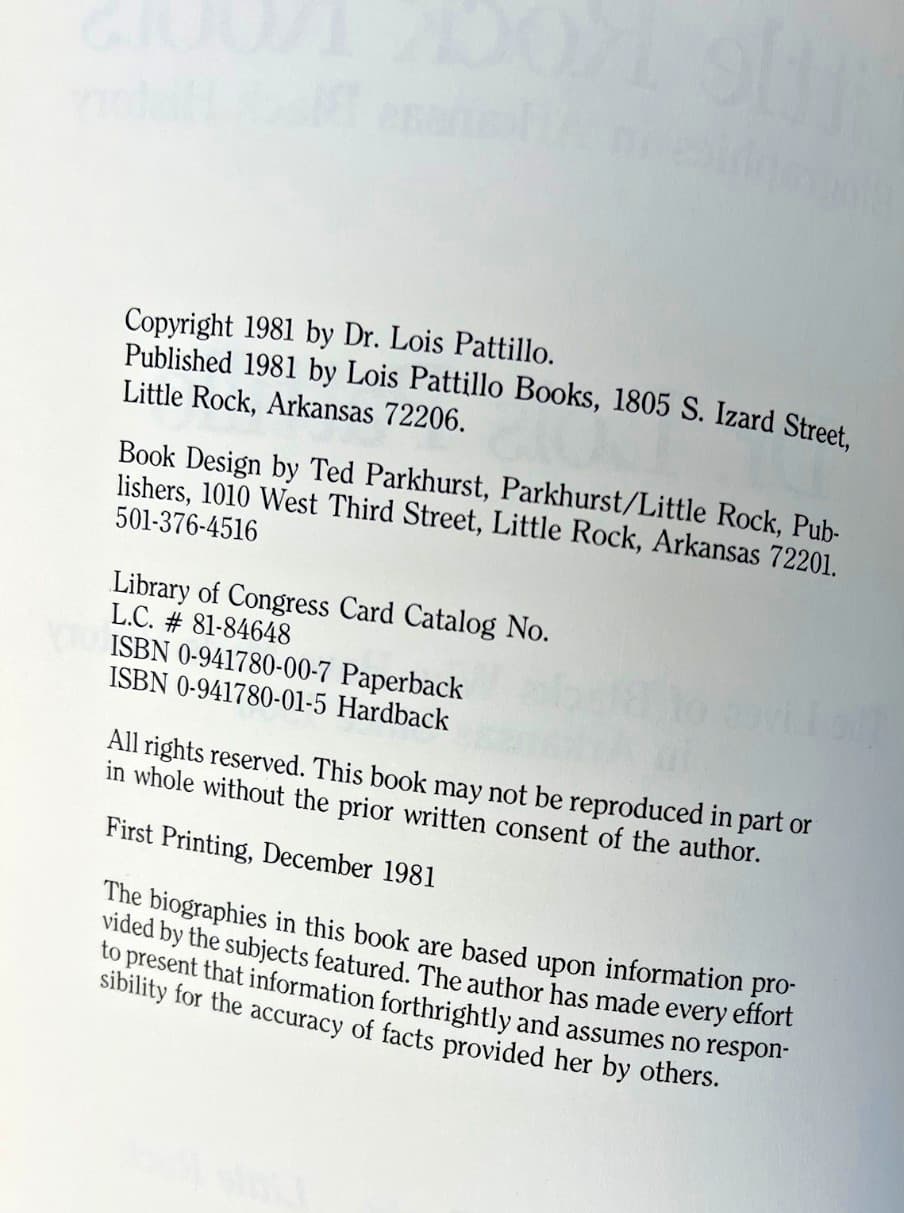 Little Rock Arkansas Black African American History Dr Lois Patrillo 1981 Book 4