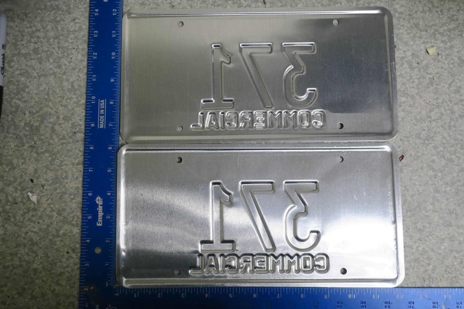 Massachusetts License Plate Tag 1990's Commercial Truck Pair Set 371 Three Digit 2