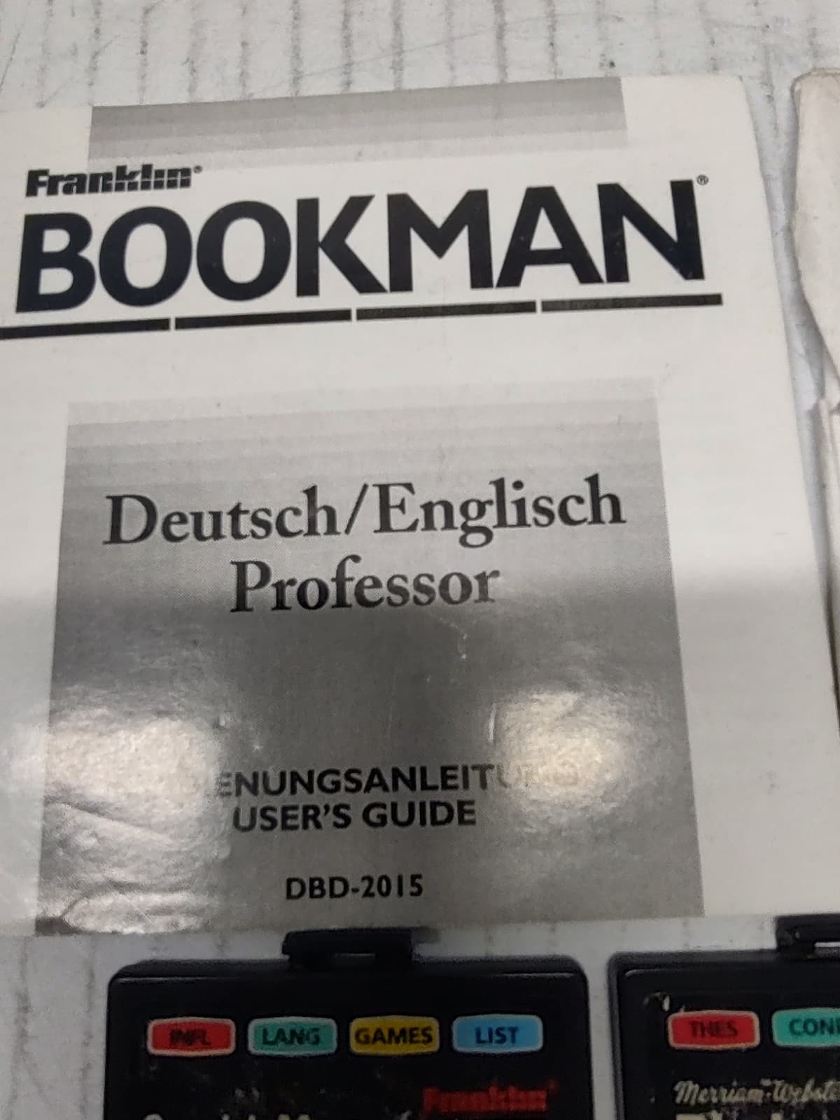 Lot 3 Franklin Bookman Cartridges Webters Dictionary Spanish Master Deusch 5