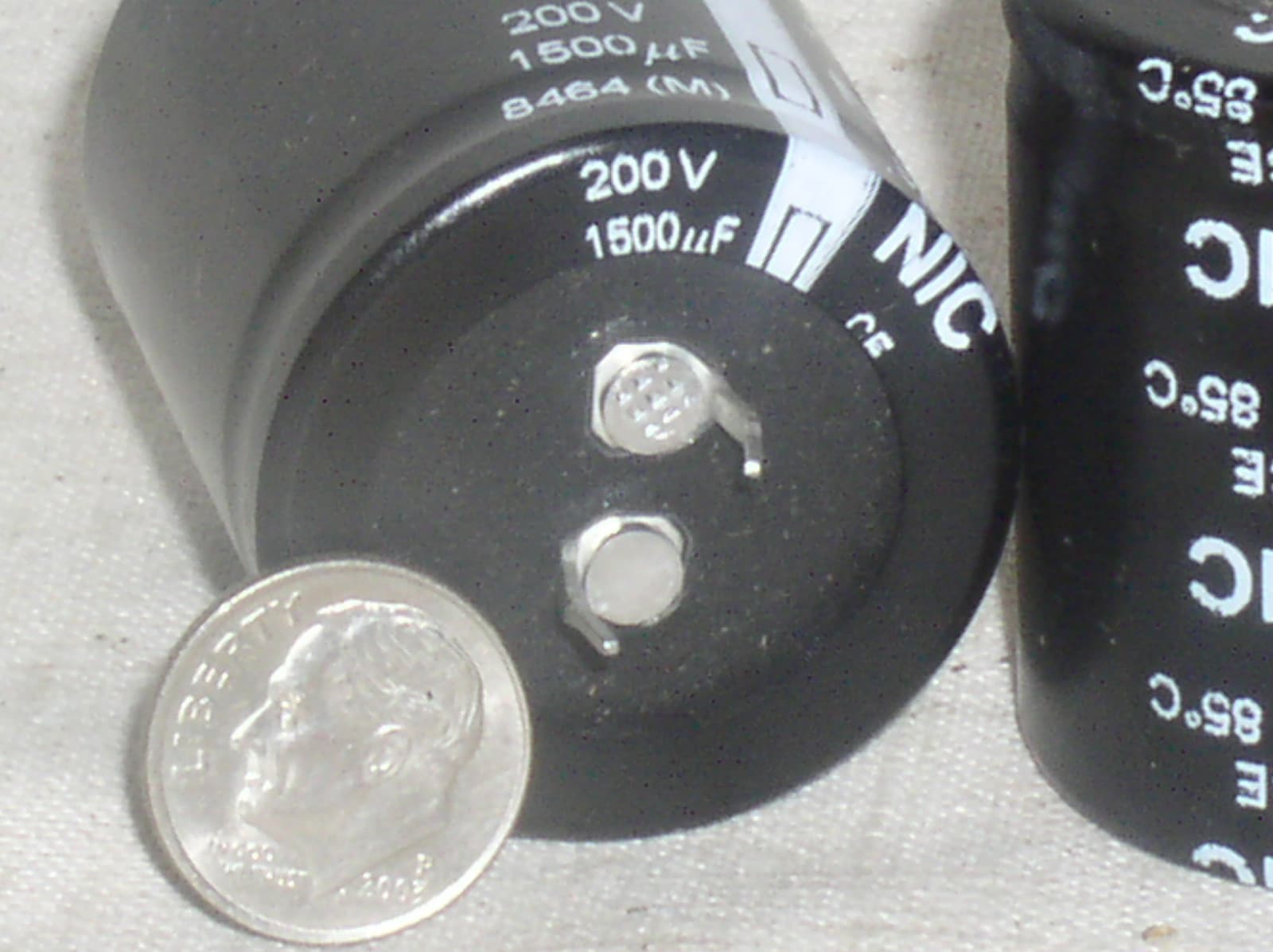 2 NEW NIC NRLC152M200V35X41SF 1500UF 1500 UF 200V SNAP IN POWER SUPPLY CAPACITOR 3