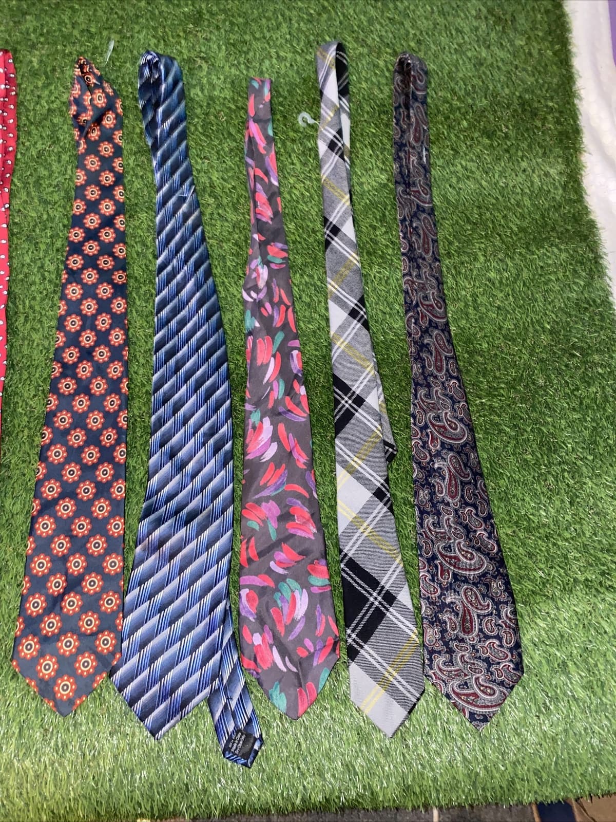 Lot Of 7 Adult Mens Ties Luxury Vintage Current Mix Yves Saint Laurent  5