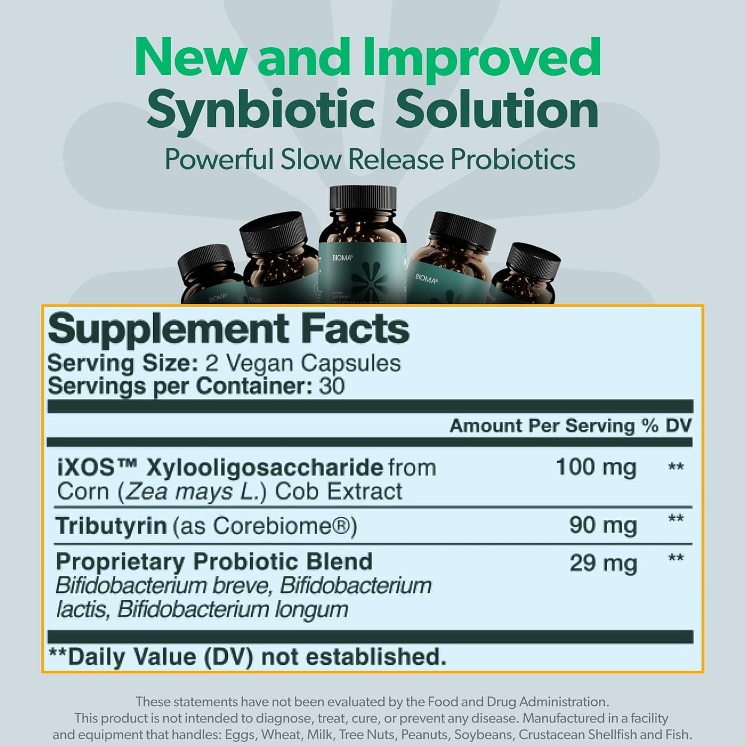 3 Pack BIOMA Probiotics Digestive Health Gut Support for Men & Women 60 Capsules 4