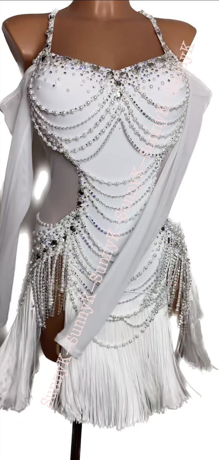 jz Handmade Women Samba Ballroom Swing Salsa Rumba Latin Dance Dress RHYTHM 2