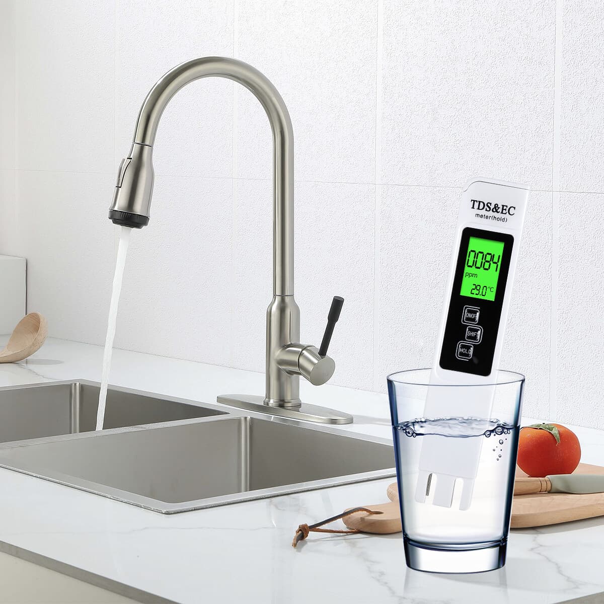 TDS Meter Digital Tester Water Quality Testing Kits for Drinking Water 0-9990ppm 6