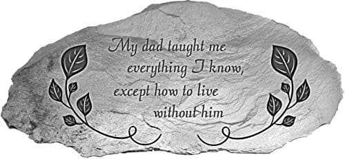 Cathedral Art My Dad Taught Me Memorial Garden Stone, 10-inches by 5-inches,  2
