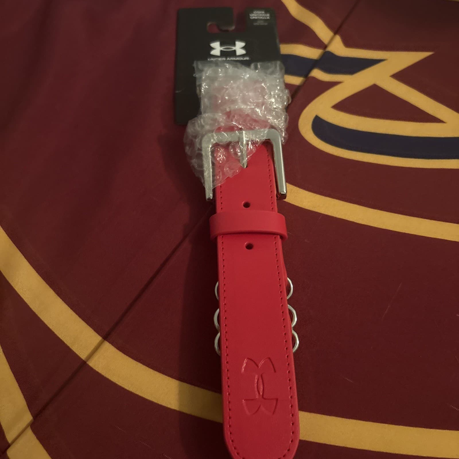 Under Armour Youth Adjustable Baseball Belt Fits Up to 36" Red 1252085