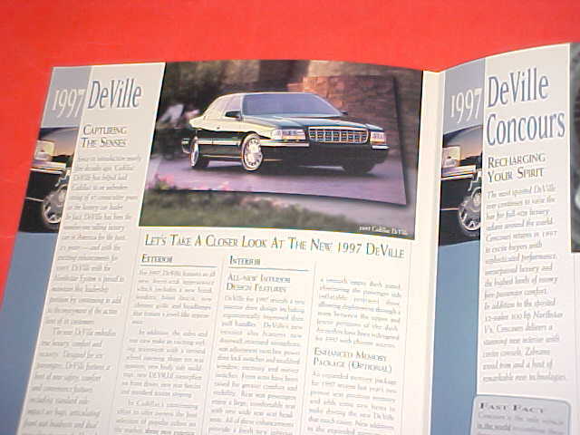 1997 CADILLAC DEVILLE D'ELEGANCE CONCOURS BROCHURE CATALOG PAINT CHIPS LOT OF 4 5
