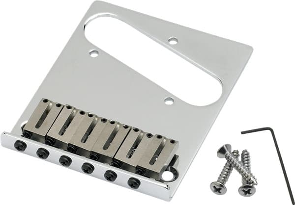 Genuine Fender American Standard Series 6-Saddle Tele Telecaster Bridge - CHROME 2