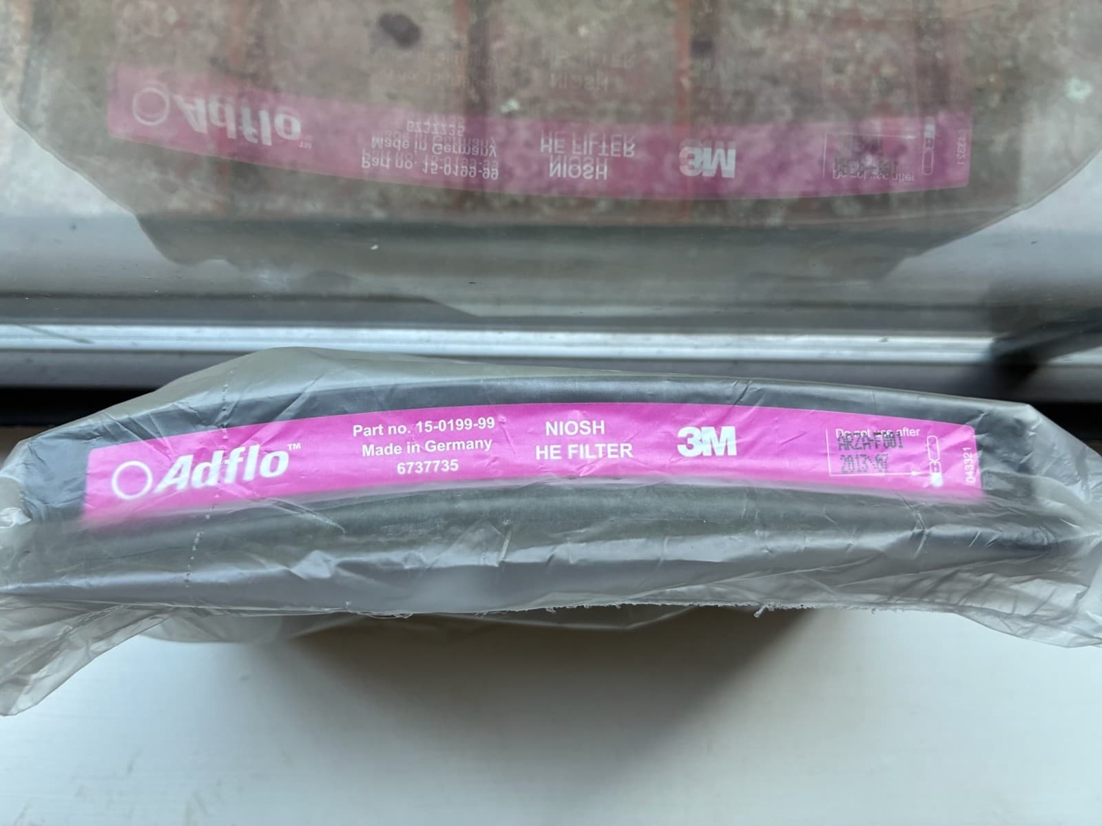 Lot of TWO (2) each 3M Adflo filters 15-0199-99 PAPR Welding 6737735 NIOSH HE 5