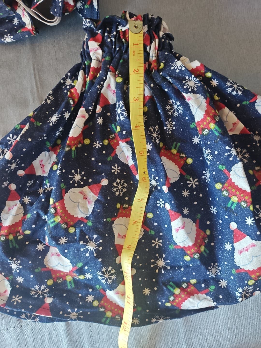 Garden Goose Dress And Bonnet - Santa And Snowflakes Worn Once  5