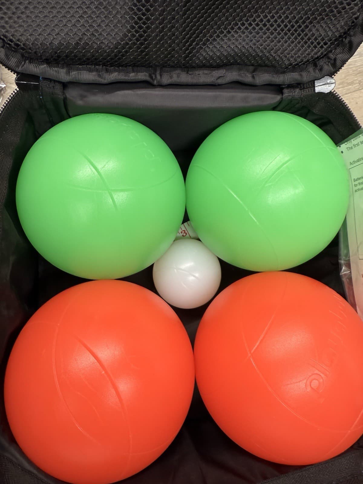 Playaboule Ultimate Patented Glow Day Night Lighted Bocce Ball Set 107mm w/ Bag 6