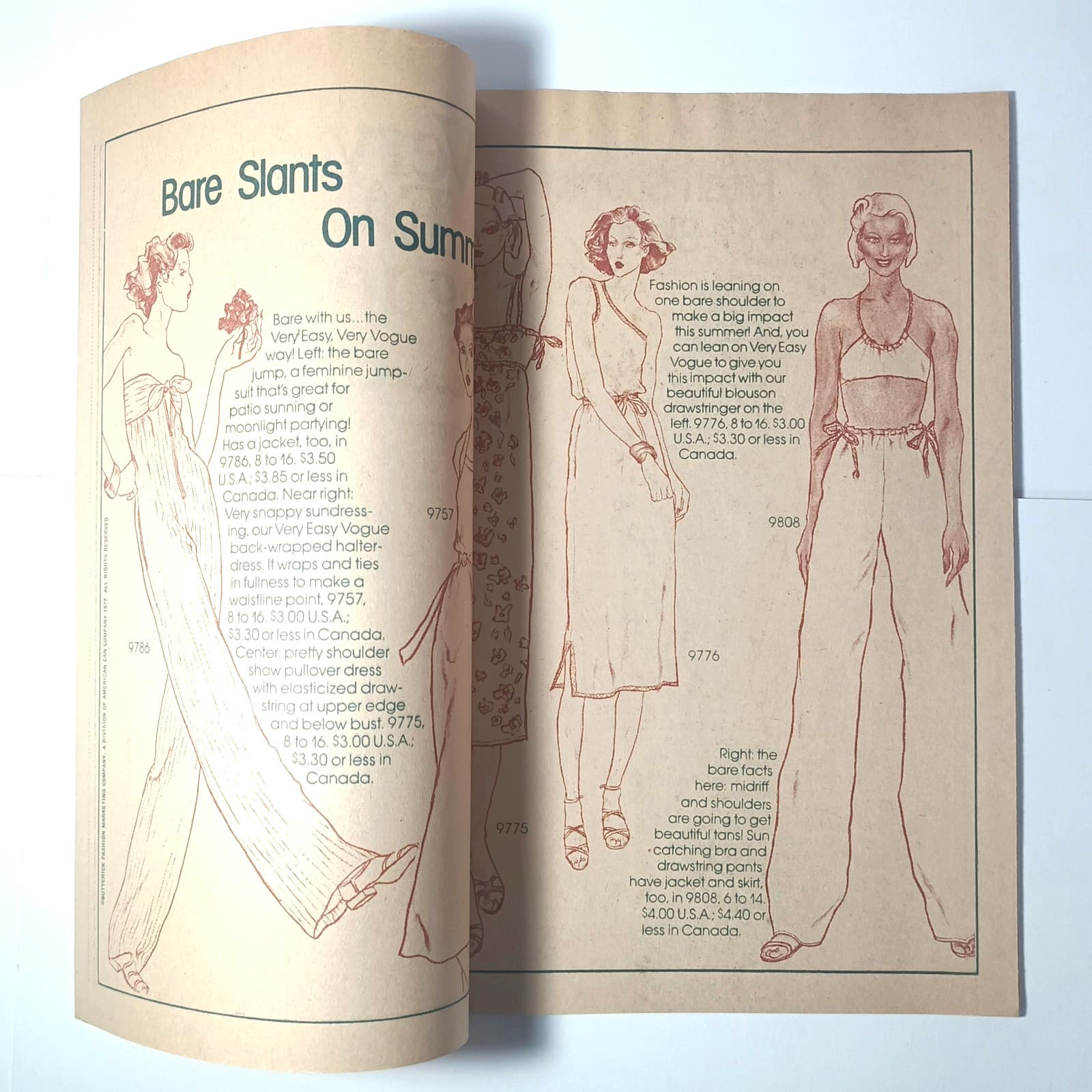 Very Easy Vogue Patterns August 1977 newsletter 1970s fashion Carson Pirie Scott 2