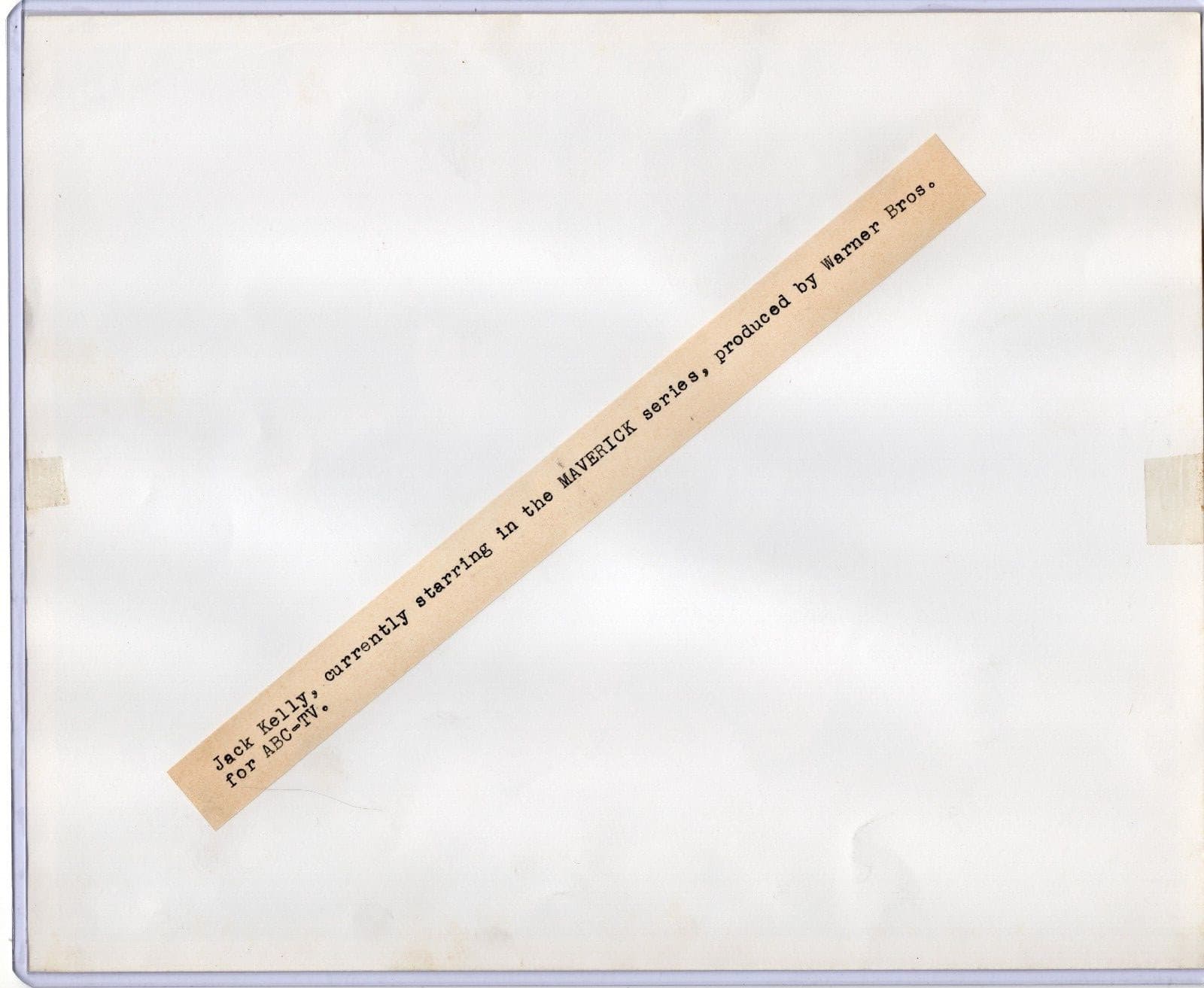 Jack Kelly as Bart Maverick in ABC-TV Series Maverick Western Signed Auto 8x10 2