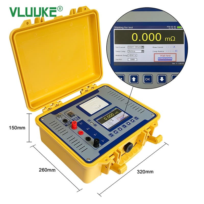 VLUUKE 3 Phase Voltage Transformer Ratio Tester Turns Ratio Group Meter TTR Test 4