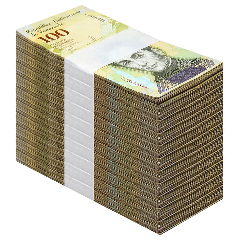 Venezuela FUERTE SOBERAN0  2017 "100,000" Bolivars 100 pcs USA SELLER CIRCULATED 3