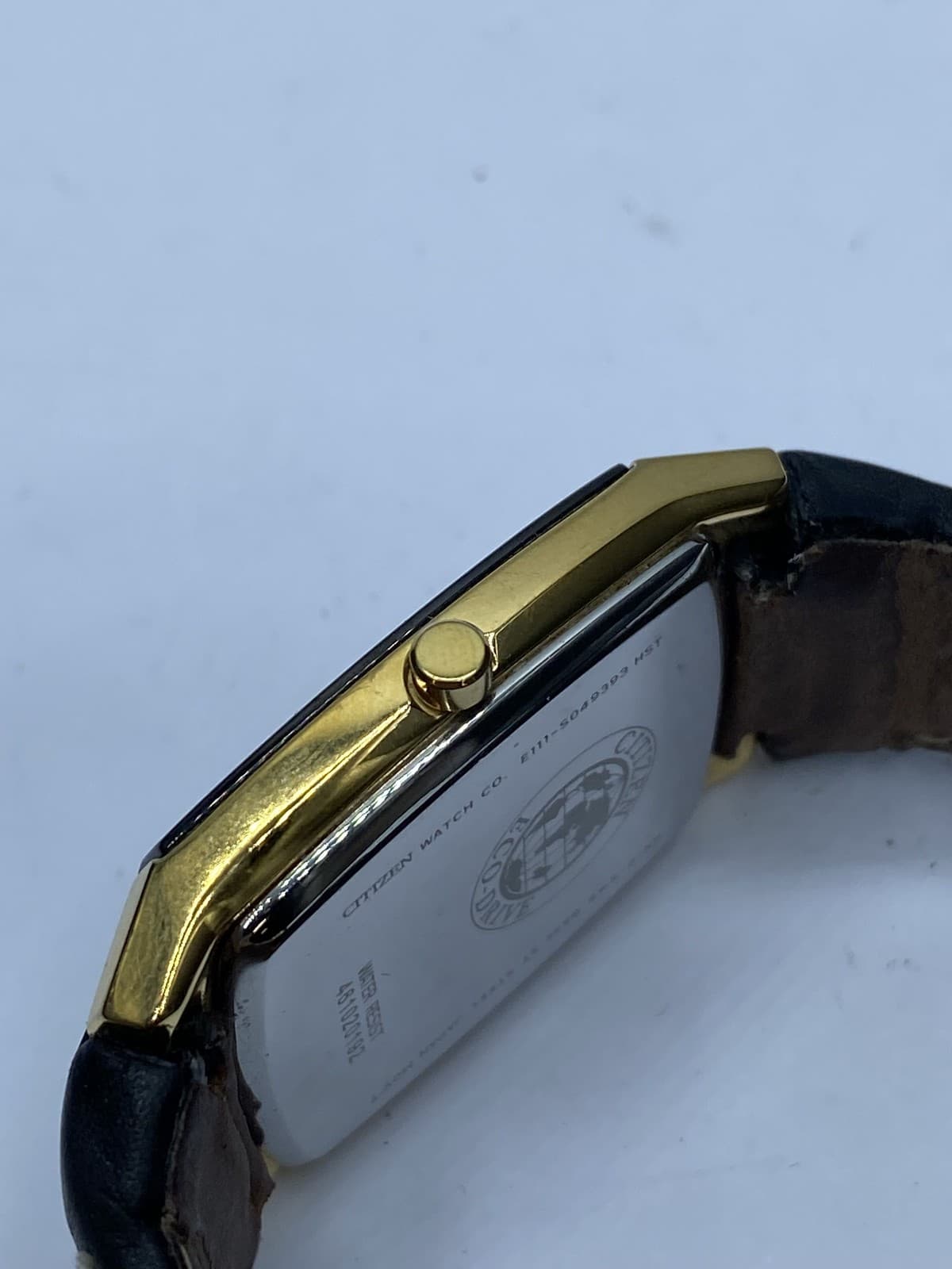 Citizen 31mm Black Gold Tone Dial Date Men's Watch 39g 5